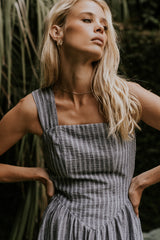 Cecelia Striped Midi Dress
