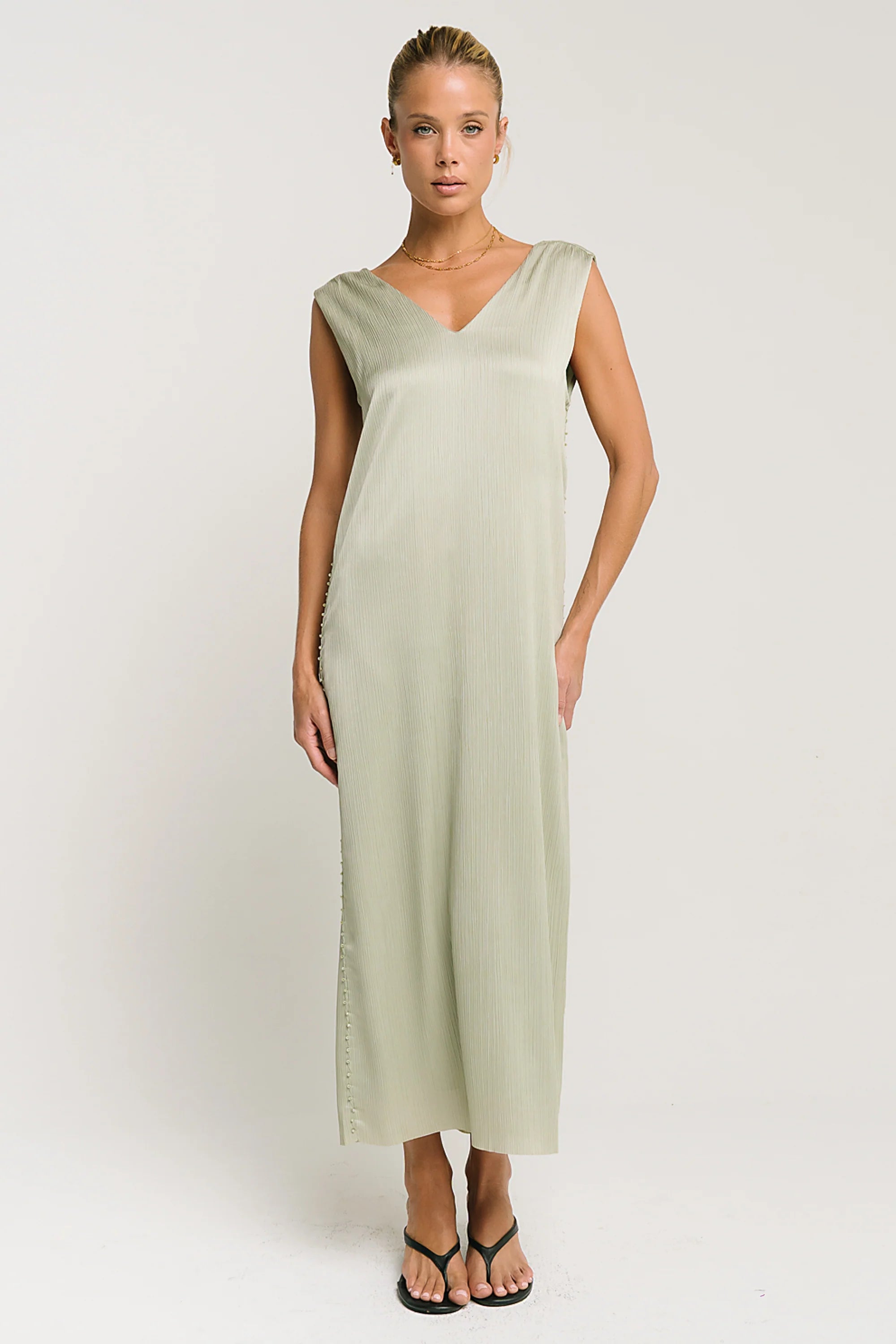 Helena Midi Dress in Sage