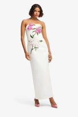 Rayna Appliqué Floral Maxi Dress - Floral Pear Print