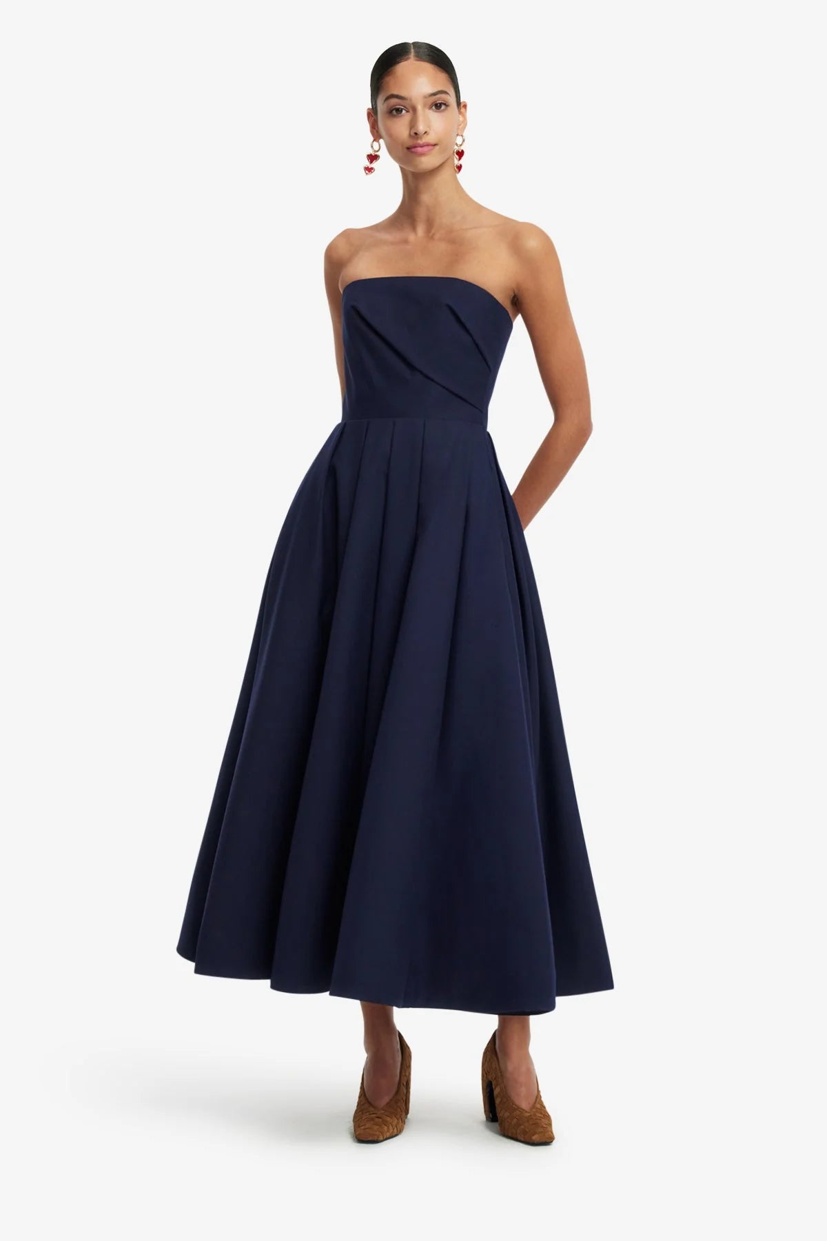 Lynn Bustier Midi Dress - Indigo