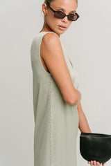 Helena Midi Dress in Sage