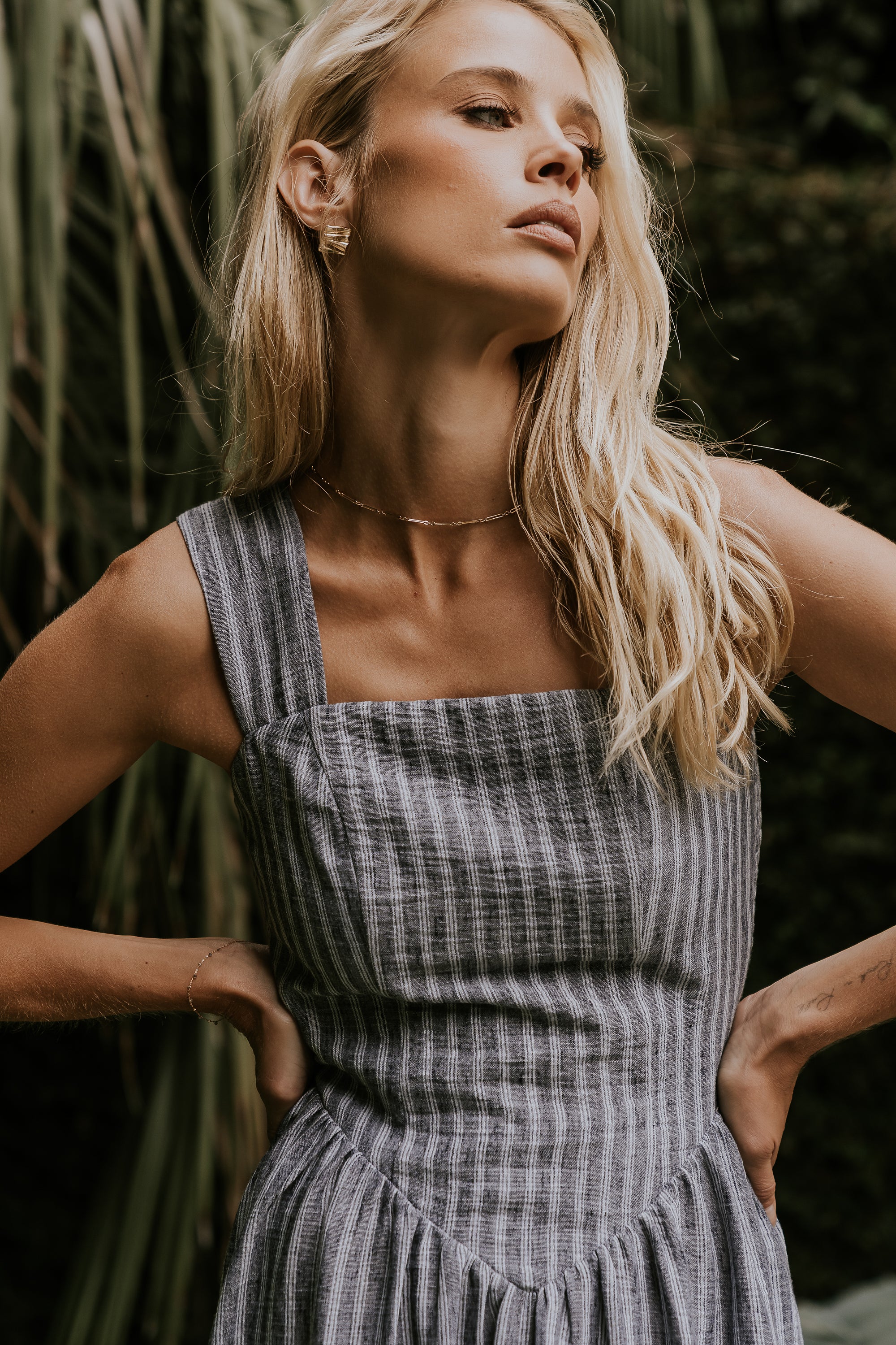 Cecelia Striped Midi Dress